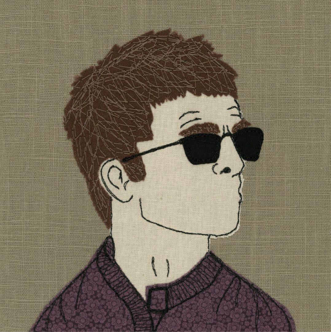 Noel Gallagher Portrait Stitched Artwork - Coaster