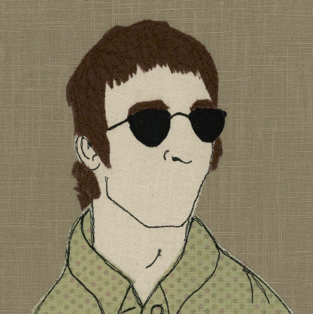 Liam Gallagher Portrait Stitched Artwork- Coaster
