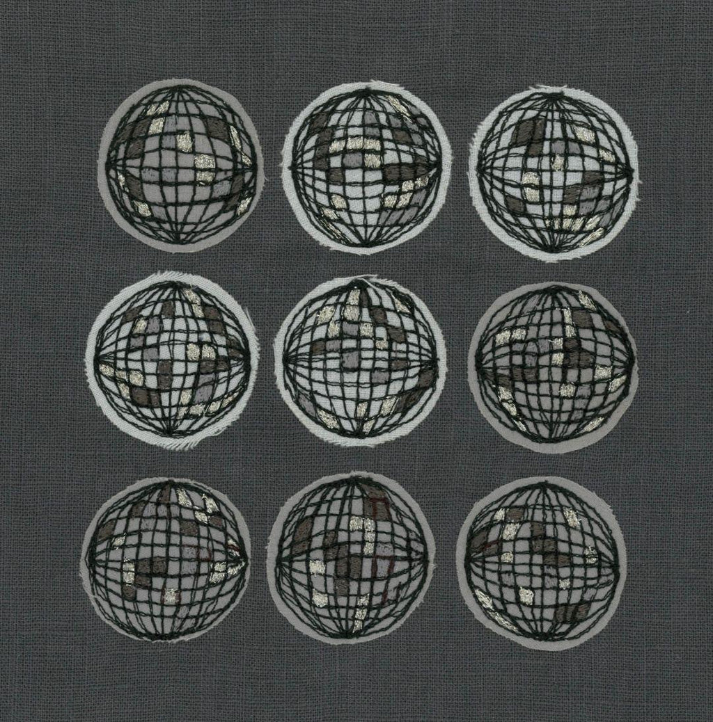 Disco Balls Stitched Artwork - Square Greeting Card