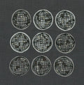 Disco Balls Stitched Artwork - Coaster