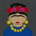 Frida Kahlo Portrait Stitched Artwork - Coaster
