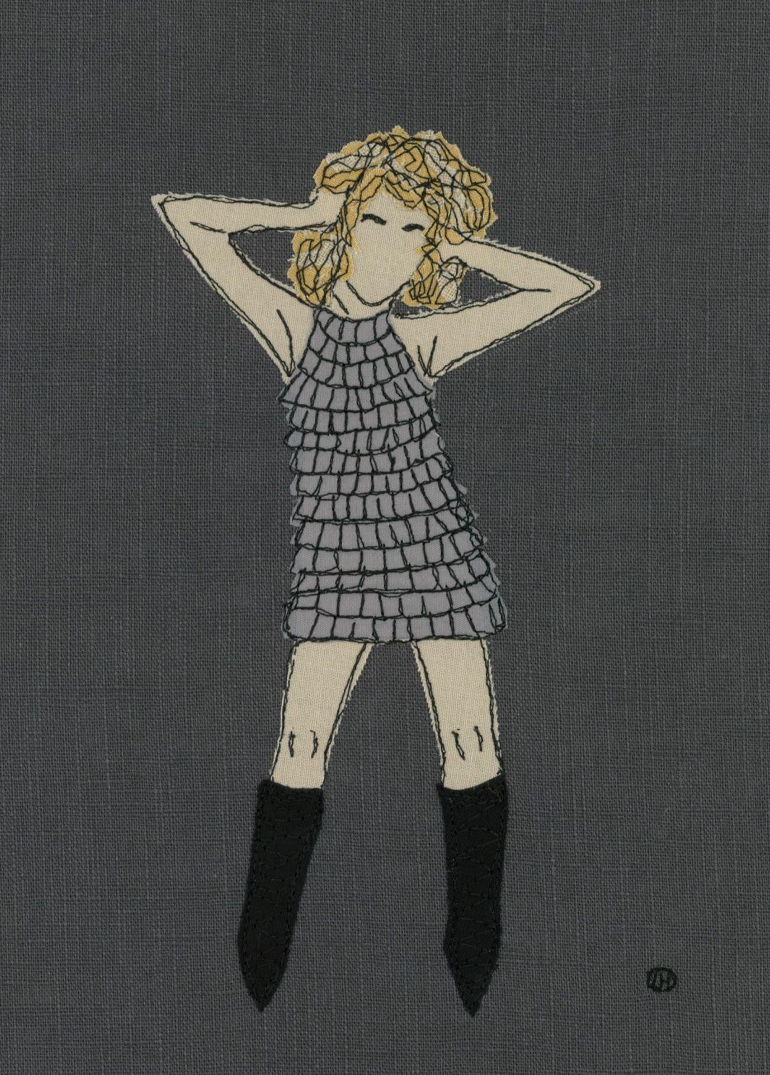 Kylie Minogue Stitched Art - A4 Print