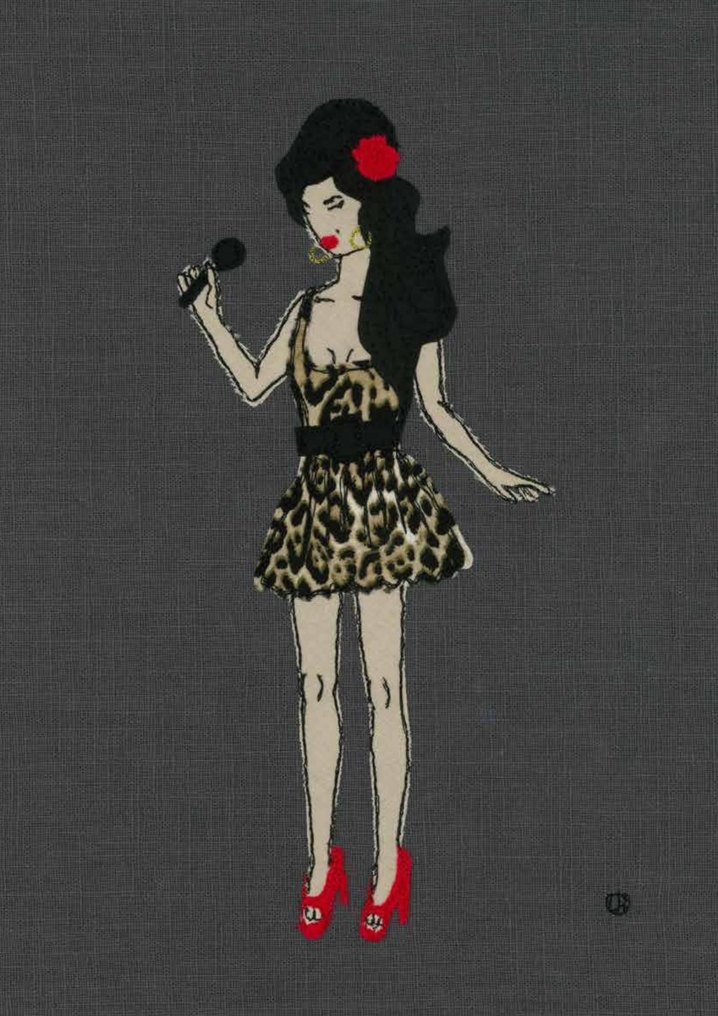 Amy Winehouse Stitched Artwork - A4 Print