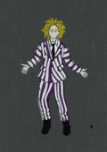 Beetlejuice Stitched Artwork - A4 Print