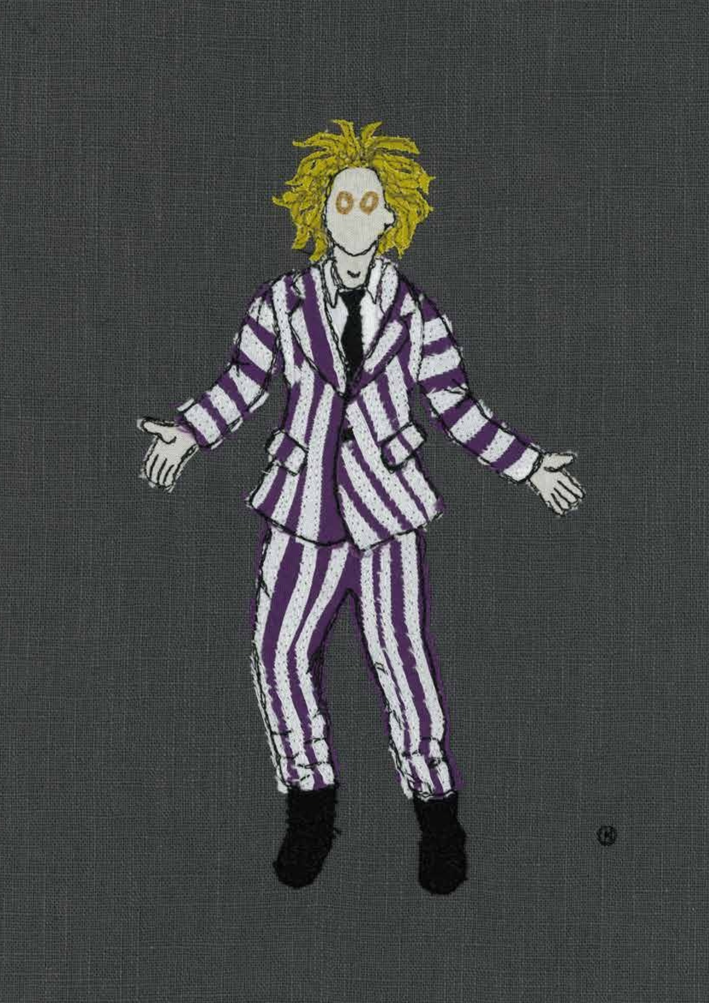 Beetlejuice Stitched Artwork - A4 Print