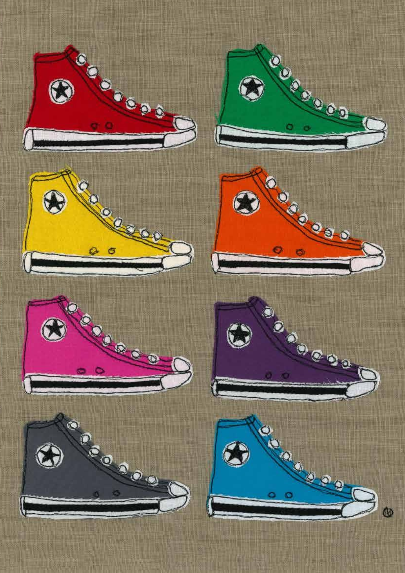 Baseball Boot Stitched Art, A4 Print
