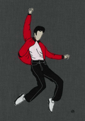 Elvis Presley Stance Stitched Art - A4 Print