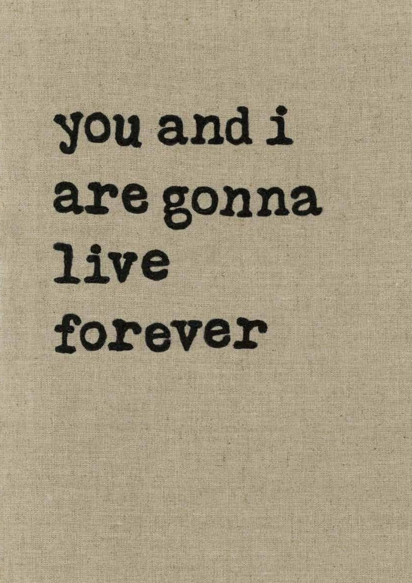 Oasis “You And I Are Gonna Live Forever” Lyric Stitched Art - A4 Print