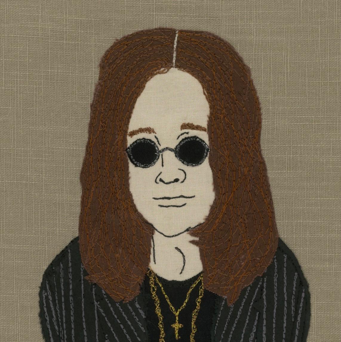 Ozzy Osbourne Portrait Stitched Art - A4 Print
